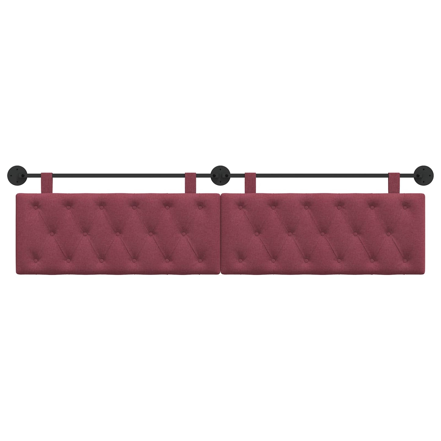 Hangend Hoofdeinde Wandgemonteerd Wijnrood 210 x 55 x 7 cm Stof
