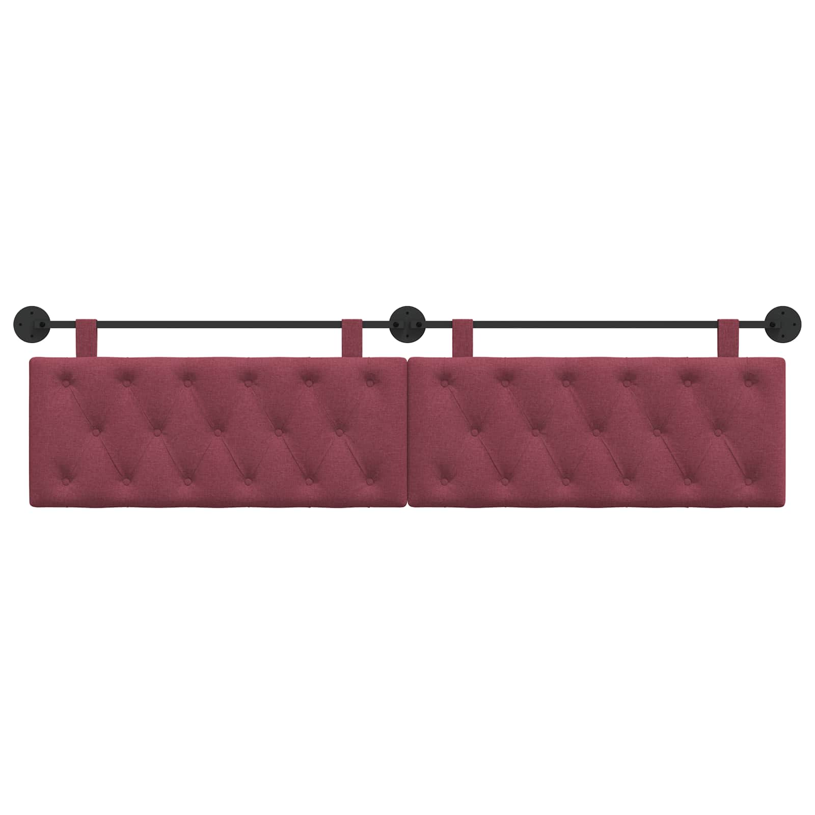 Hangend Hoofdeinde Wandgemonteerd Wijnrood 210 x 55 x 7 cm Stof