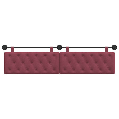 Hangend Hoofdeinde Wandgemonteerd Wijnrood 210 x 55 x 7 cm Stof