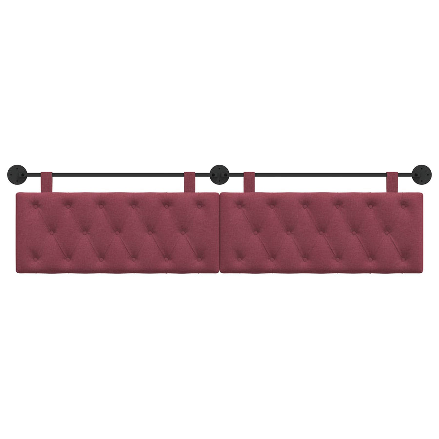 Hangend Hoofdeinde Wandgemonteerd Wijnrood 210 x 55 x 7 cm Stof