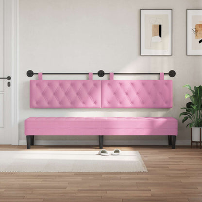 Hangend Hoofdeinde Wandgemonteerd Roze 210 x 55 x 7 cm Stof