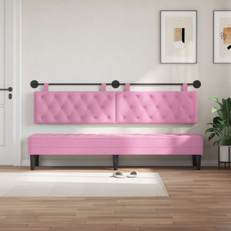 Hangend Hoofdeinde Wandgemonteerd Roze 210 x 55 x 7 cm Stof