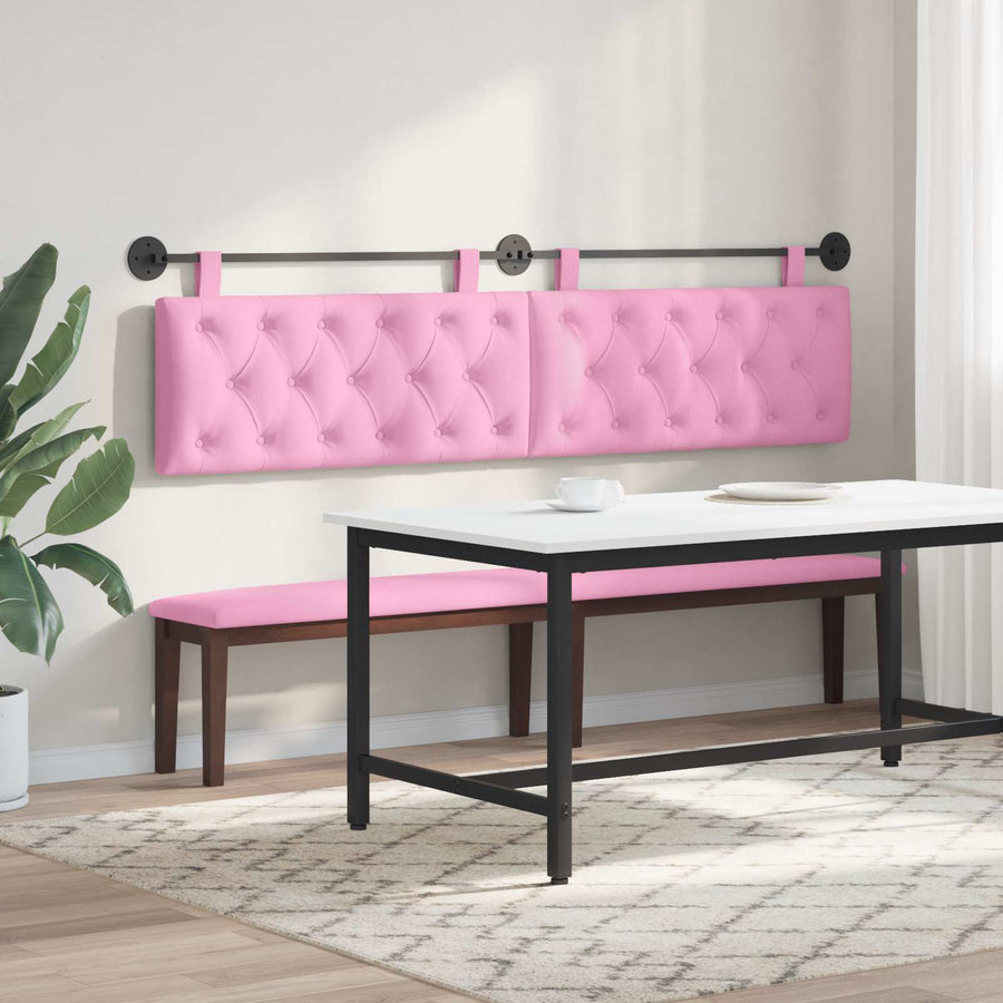 Hangend Hoofdeinde Wandgemonteerd Roze 210 x 55 x 7 cm Stof