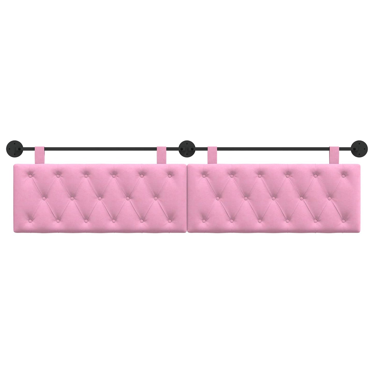 Hangend Hoofdeinde Wandgemonteerd Roze 210 x 55 x 7 cm Stof