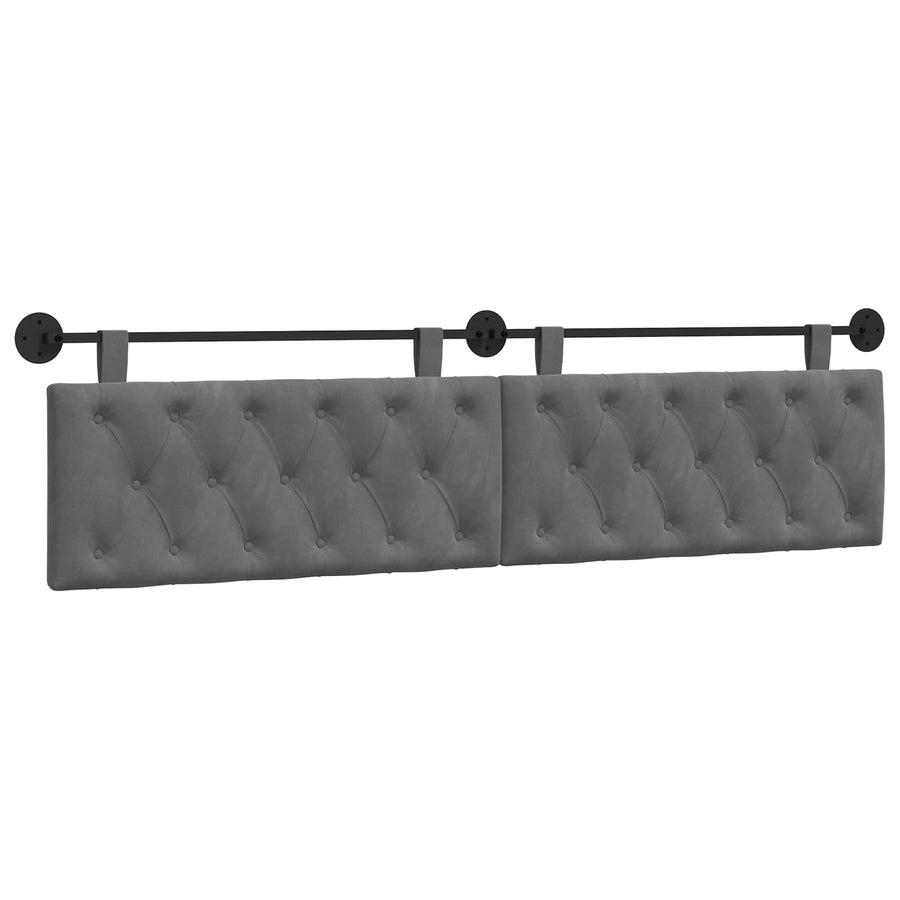 Hangend Hoofdeinde Donkergrijs 210 x 55 x 7 cm Fluweel