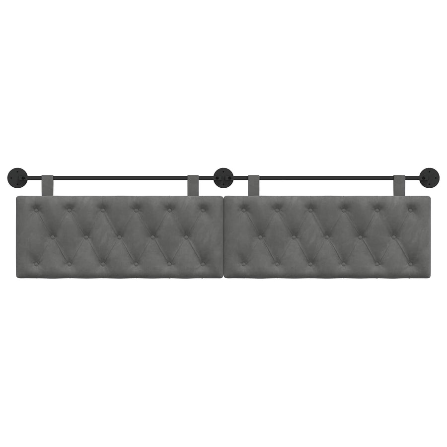 Hangend Hoofdeinde Donkergrijs 210 x 55 x 7 cm Fluweel