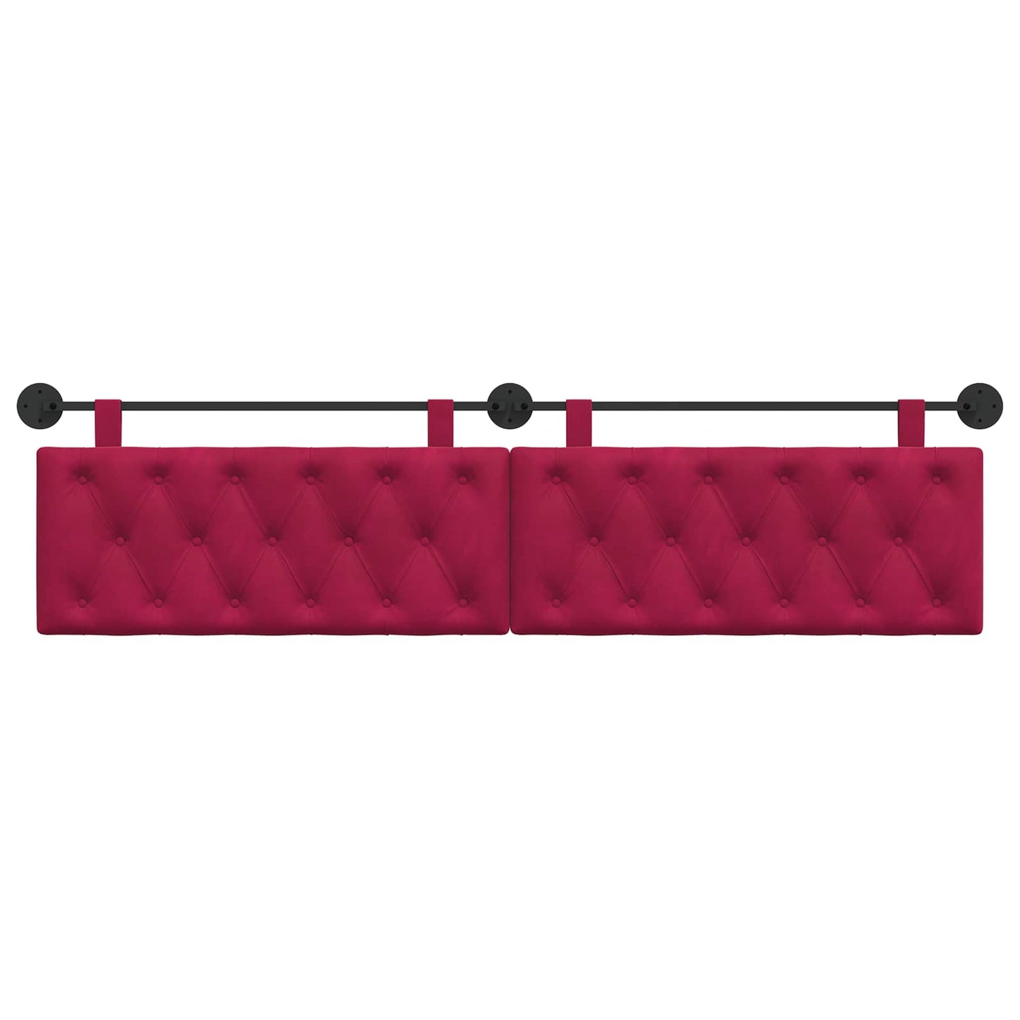 Hangend Hoofdeinde Wijnrood 210 x 55 x 7 cm Fluweel