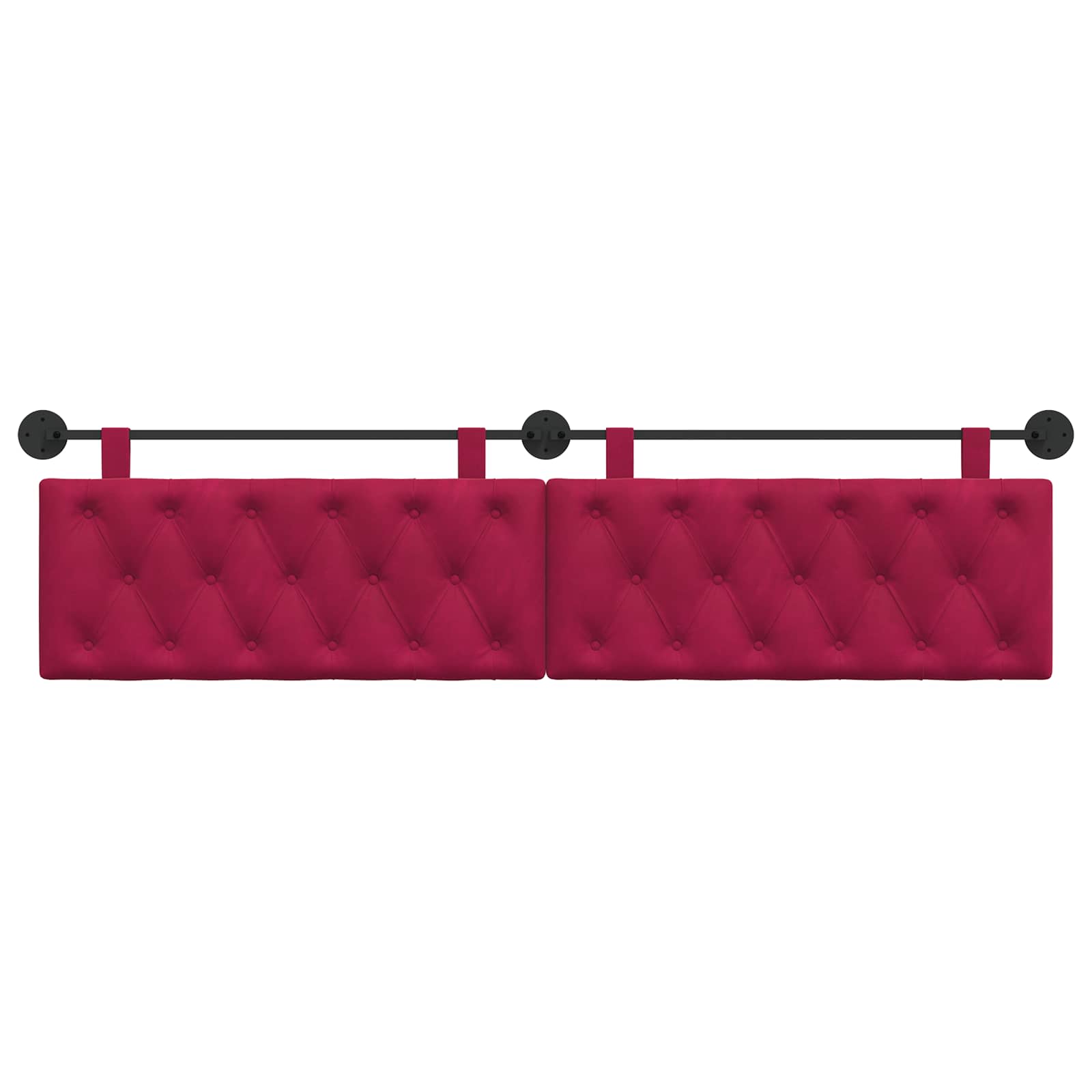 Hangend Hoofdeinde Wijnrood 210 x 55 x 7 cm Fluweel