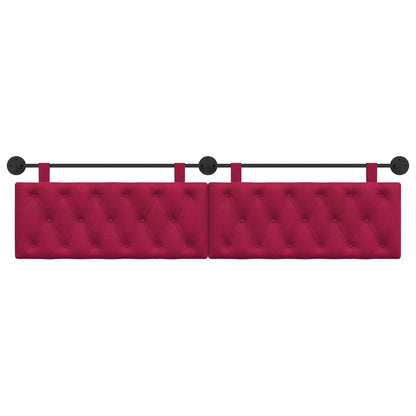 Hangend Hoofdeinde Wijnrood 210 x 55 x 7 cm Fluweel