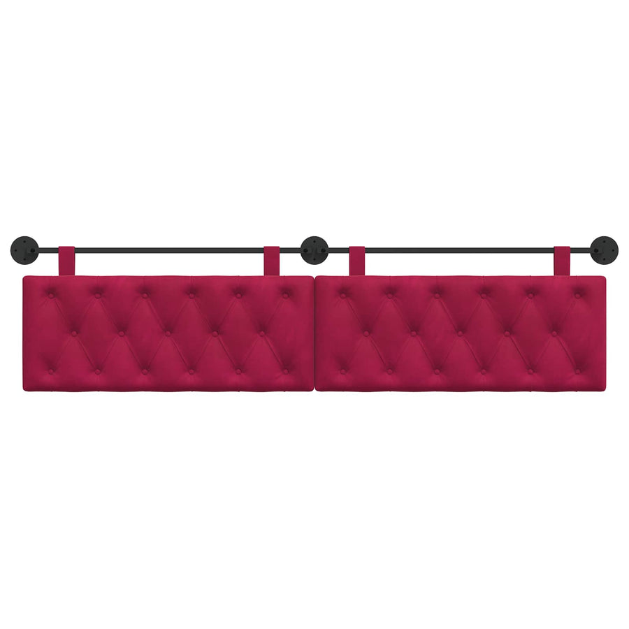 Hangend Hoofdeinde Wijnrood 210 x 55 x 7 cm Fluweel