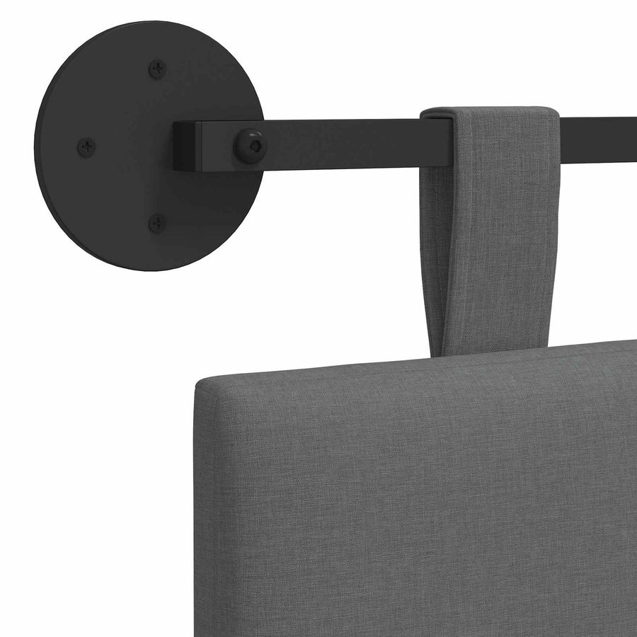 Hangend Hoofdeinde Gestreept Donkergrijs 90 x 55 x 5 cm Stof