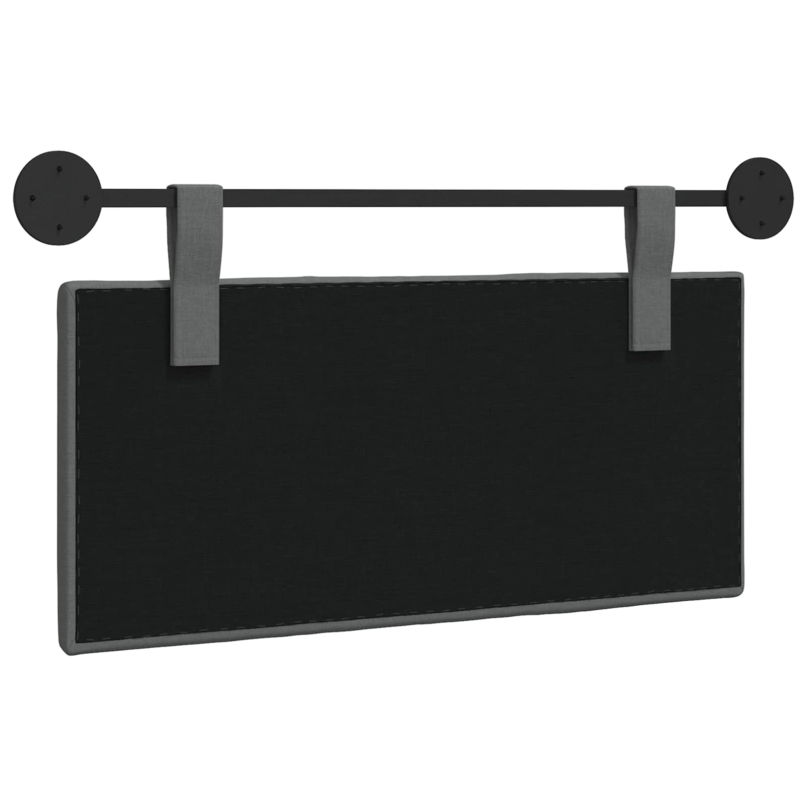 Hangend Hoofdeinde Gestreept Donkergrijs 90 x 55 x 5 cm Stof