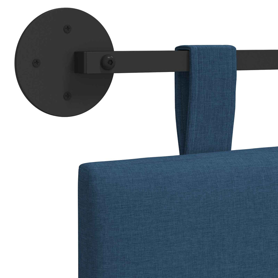Hangend Hoofdeinde Wandgemonteerd Blauw 110 x 55 x 5 cm Stof