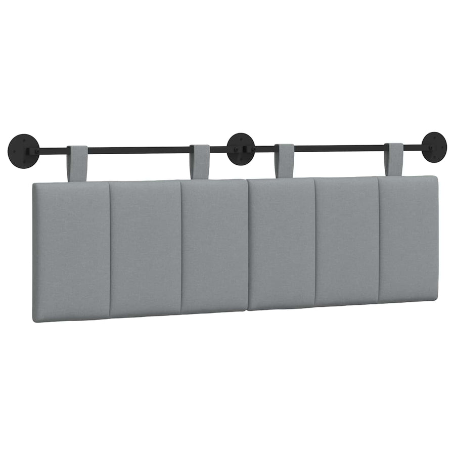 Hangend Hoofdeinde Gestreept Lichtgrijs 150 x 55 x 5 cm Stof