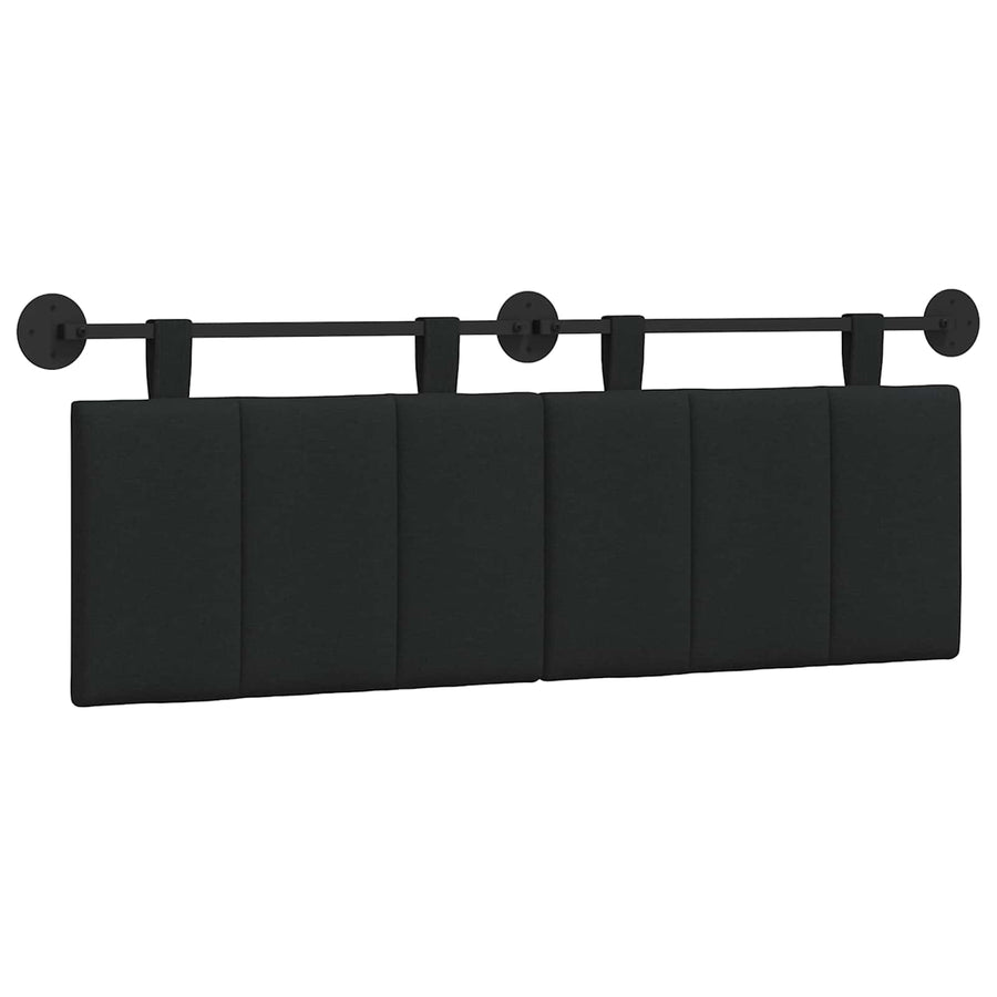 Hangend Hoofdeinde Wandgemonteerd Zwart 150 x 55 x 5 cm Stof