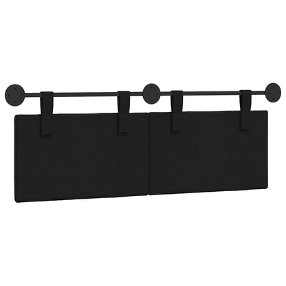 Hangend Hoofdeinde Wandgemonteerd Zwart 150 x 55 x 5 cm Stof