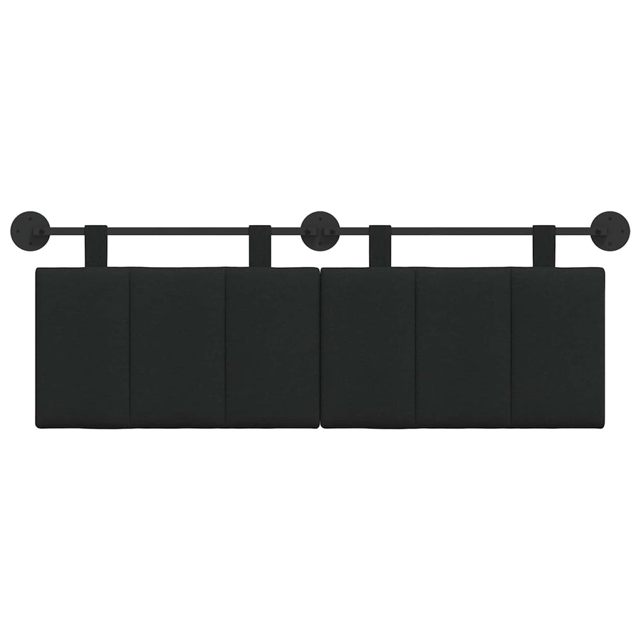 Hangend Hoofdeinde Wandgemonteerd Zwart 150 x 55 x 5 cm Stof