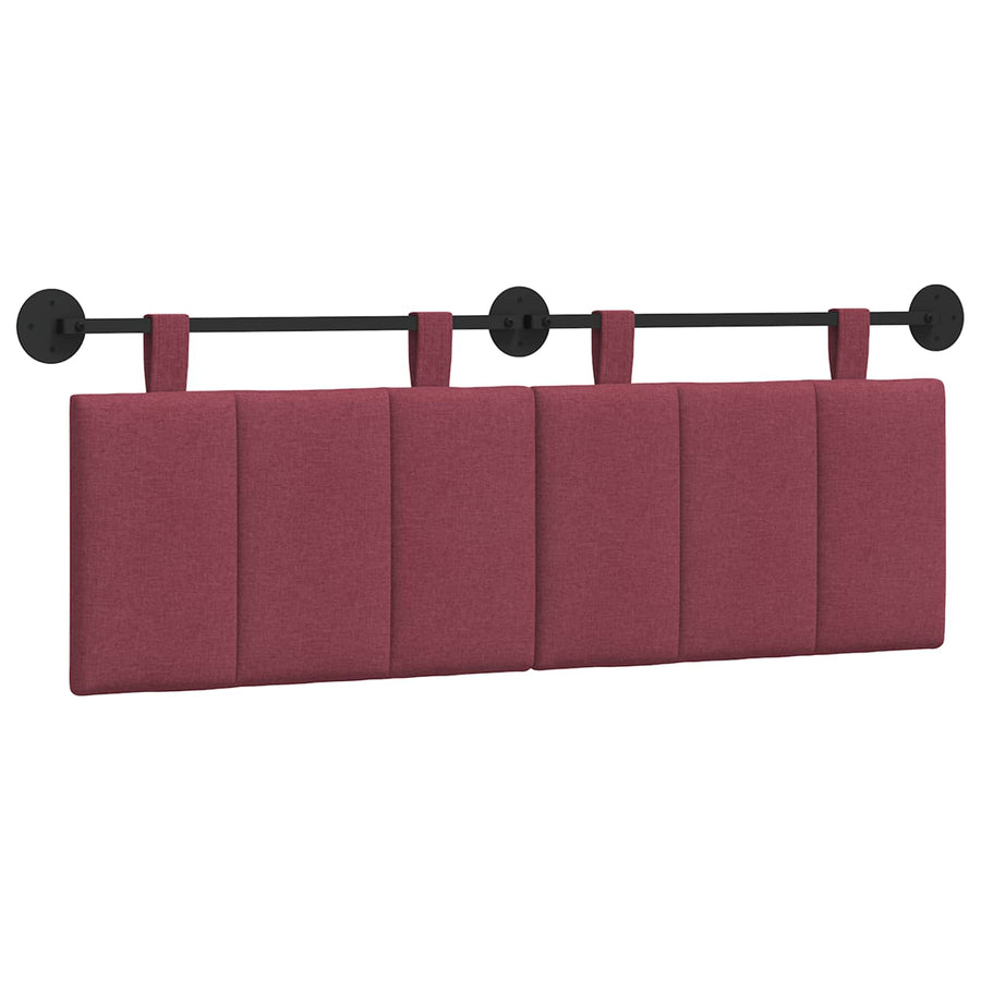 Hangend Hoofdeinde Wandgemonteerd Wijnrood 150 x 55 x 5 cm Stof