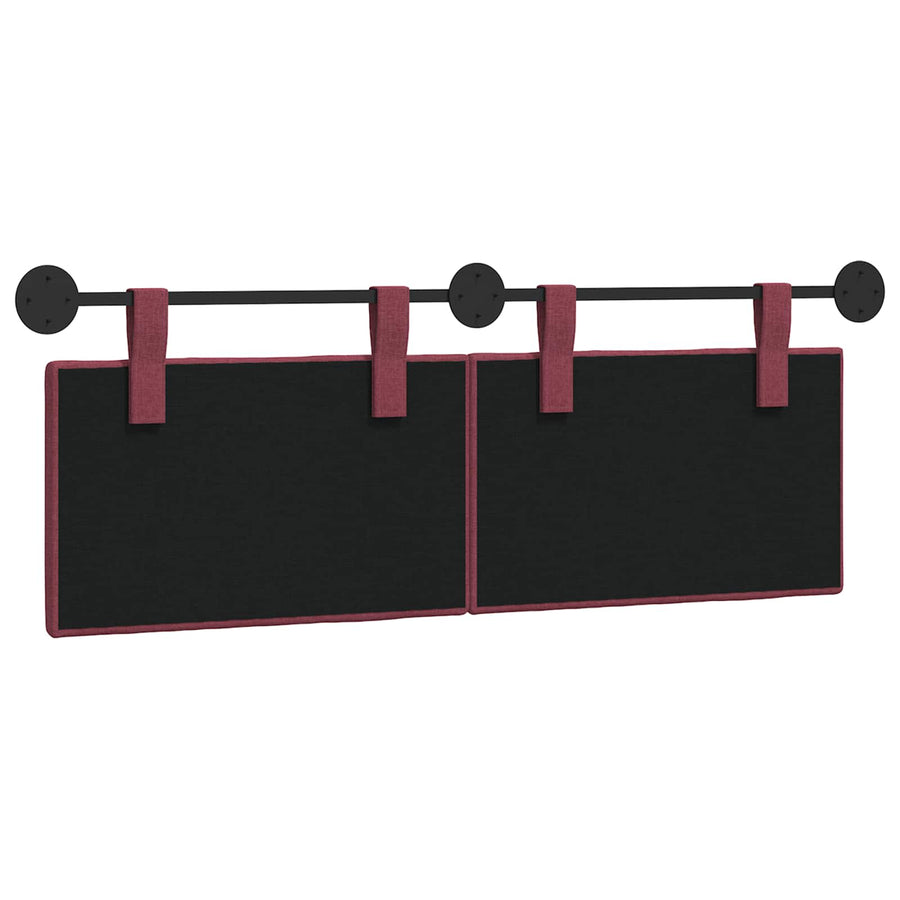Hangend Hoofdeinde Wandgemonteerd Wijnrood 150 x 55 x 5 cm Stof