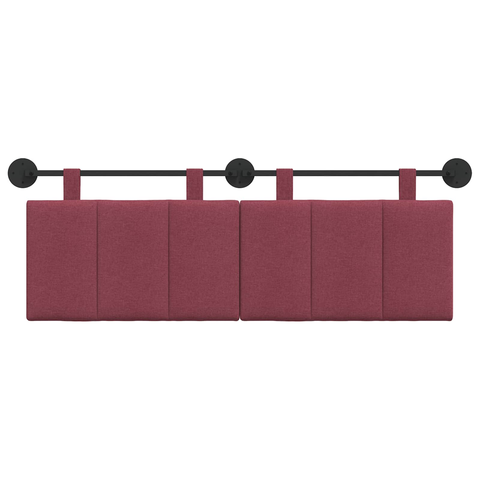 Hangend Hoofdeinde Wandgemonteerd Wijnrood 150 x 55 x 5 cm Stof