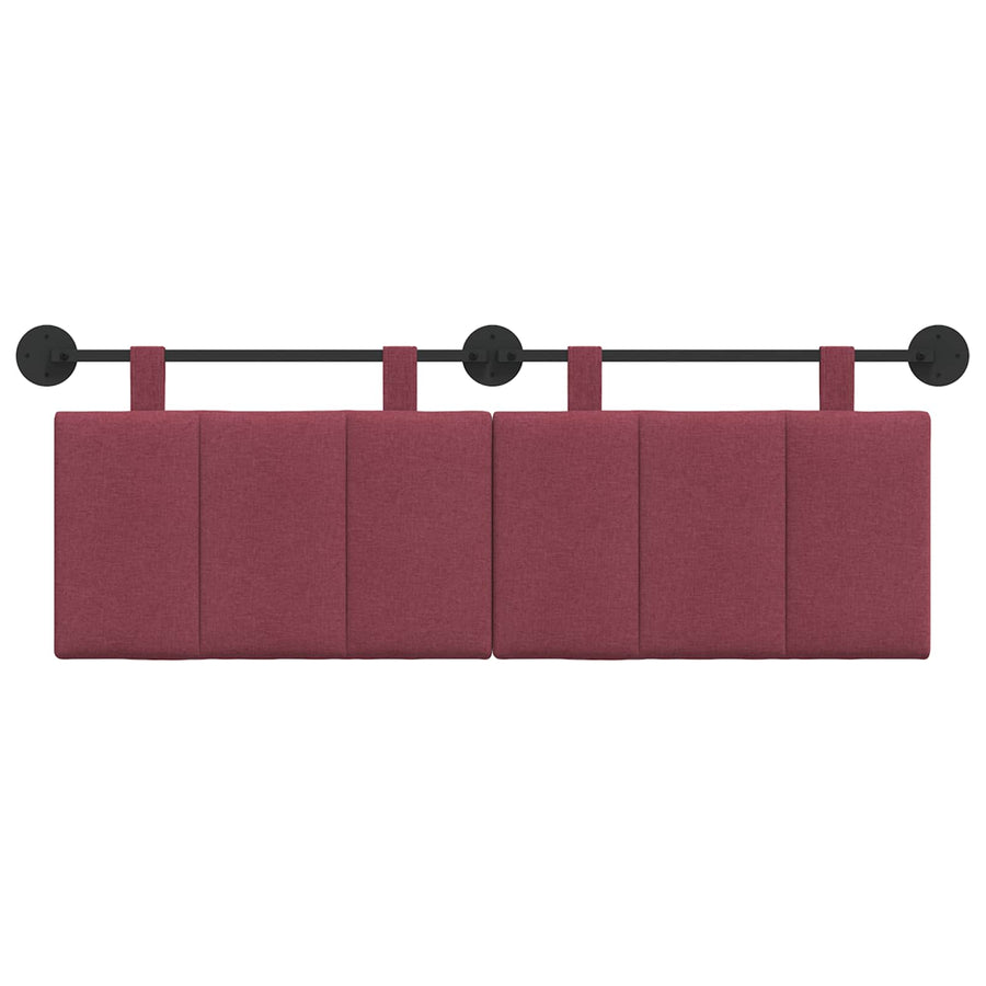 Hangend Hoofdeinde Wandgemonteerd Wijnrood 150 x 55 x 5 cm Stof