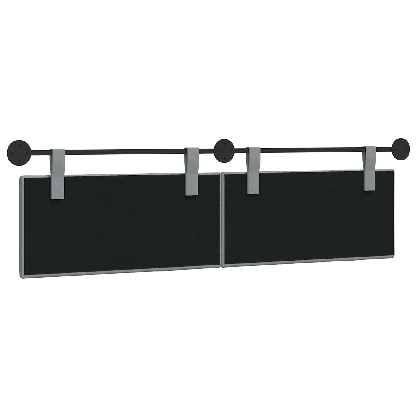 Hangend Hoofdeinde Gestreept Lichtgrijs 170 x 55 x 5 cm Stof