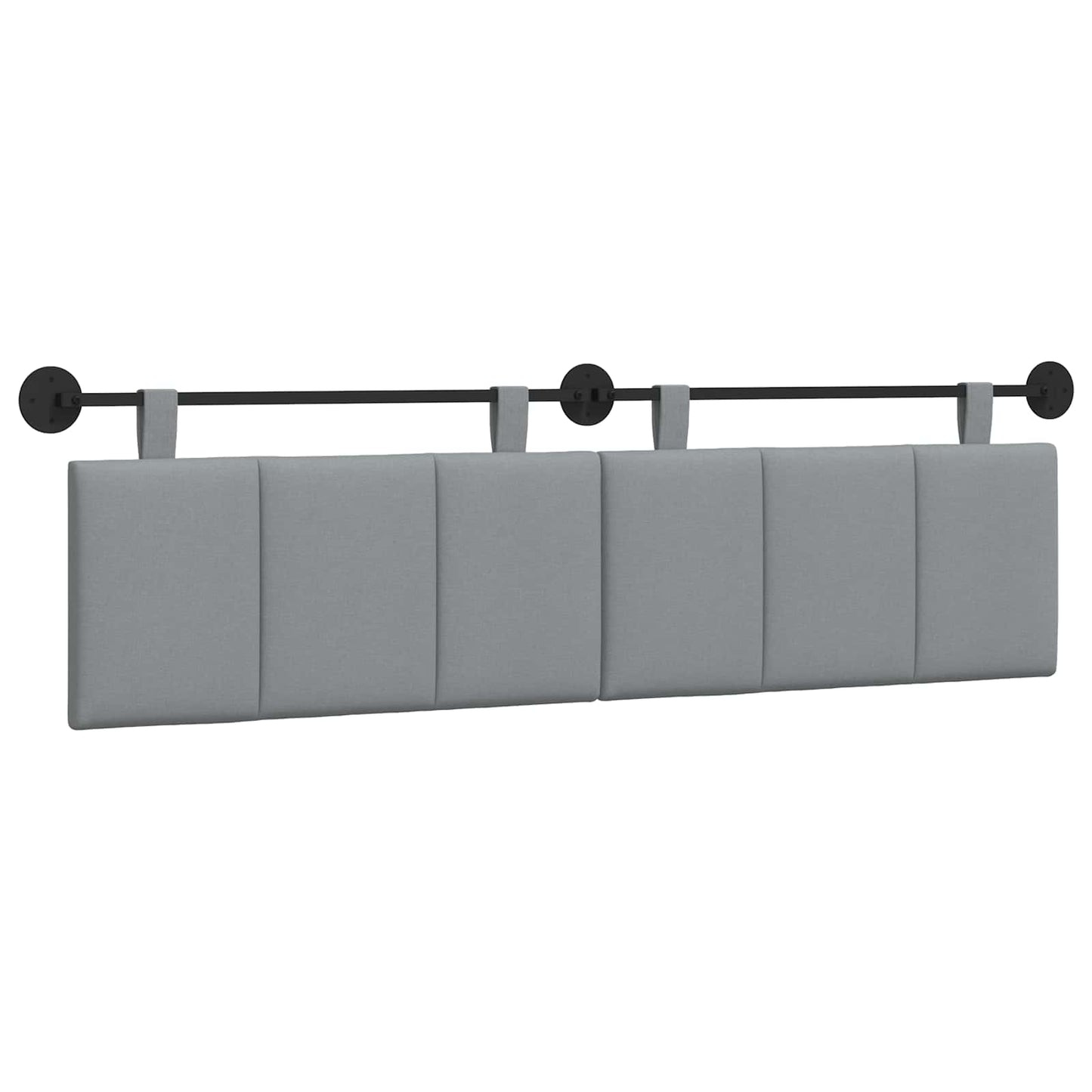 Hangend Hoofdeinde Gestreept Lichtgrijs 190 x 55 x 5 cm Stof