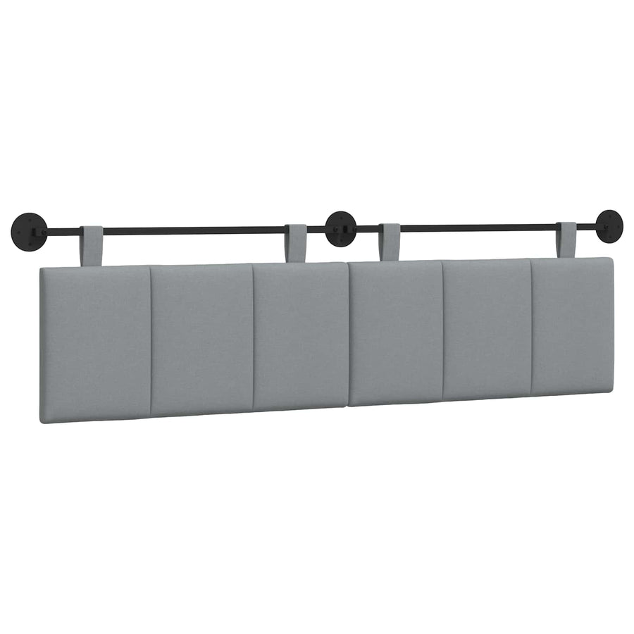 Hangend Hoofdeinde Gestreept Lichtgrijs 190 x 55 x 5 cm Stof