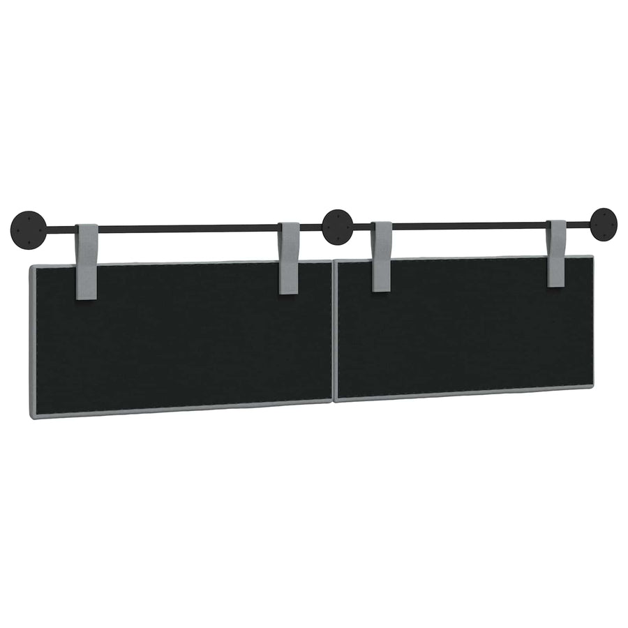 Hangend Hoofdeinde Gestreept Lichtgrijs 190 x 55 x 5 cm Stof