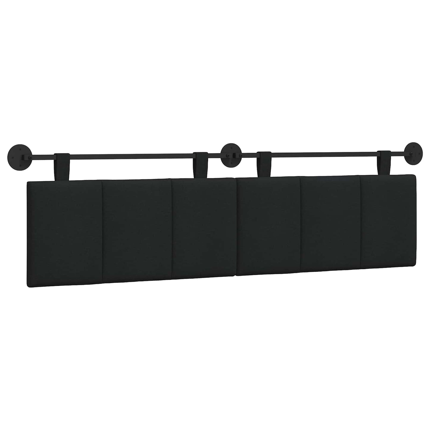 Hangend Hoofdeinde Wandgemonteerd Zwart 190 x 55 x 5 cm Stof
