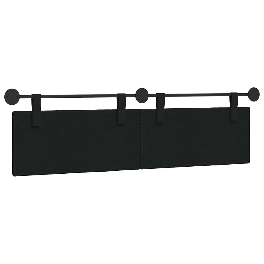 Hangend Hoofdeinde Wandgemonteerd Zwart 190 x 55 x 5 cm Stof
