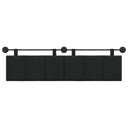 Hangend Hoofdeinde Wandgemonteerd Zwart 190 x 55 x 5 cm Stof