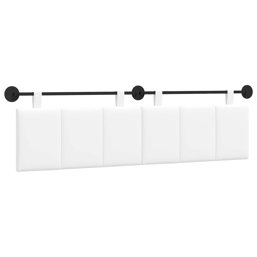 Hangend Hoofdeinde Wandgemonteerd Wit 190 x 55 x 5 cm Stof