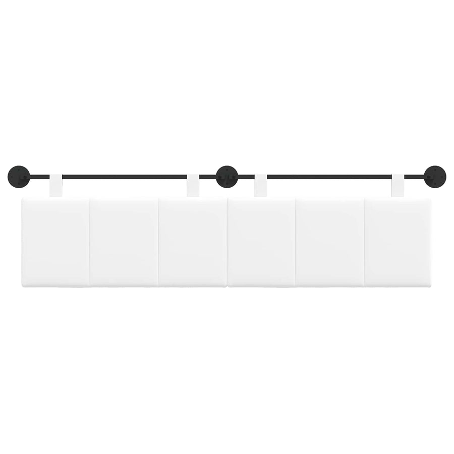Hangend Hoofdeinde Wandgemonteerd Wit 190 x 55 x 5 cm Stof