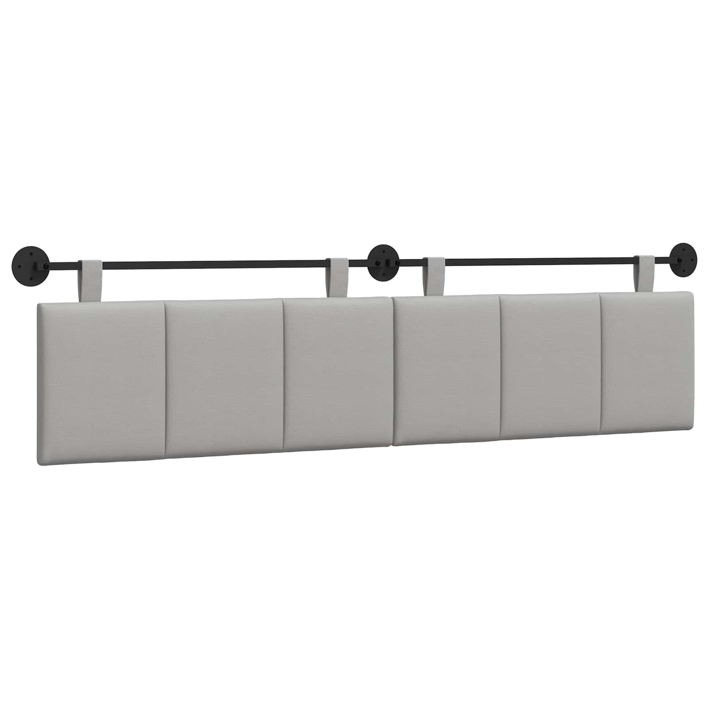 Hangend Hoofdeinde Gestreept Wolkengrijs 210 x 55 x 5 cm Stof