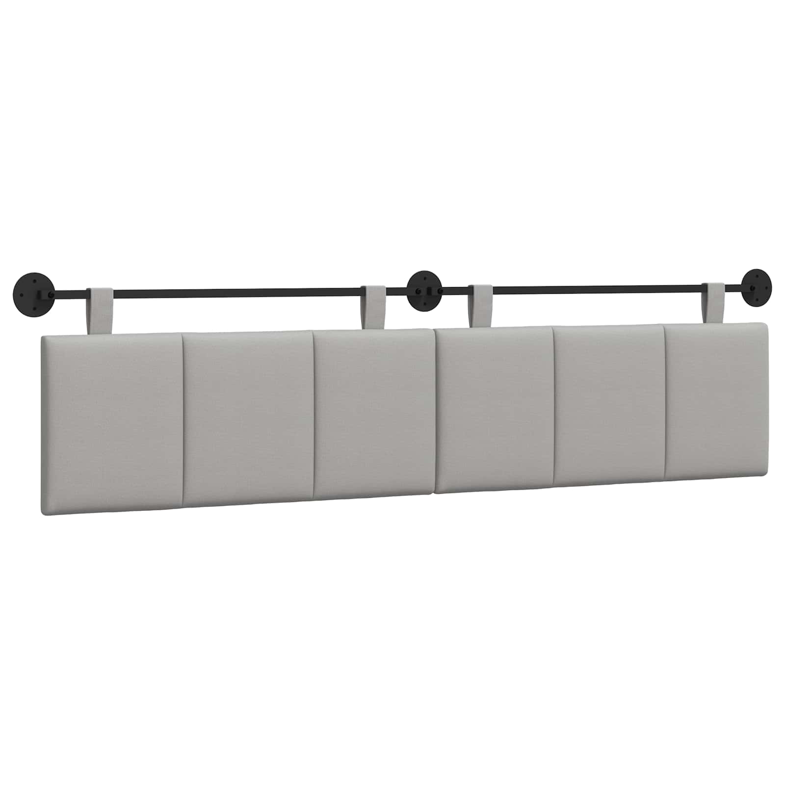 Hangend Hoofdeinde Gestreept Wolkengrijs 210 x 55 x 5 cm Stof