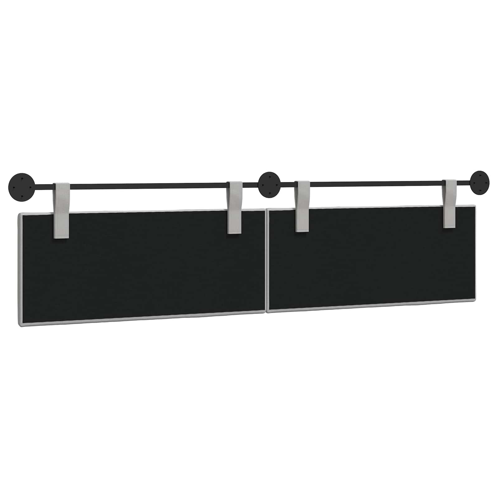 Hangend Hoofdeinde Gestreept Wolkengrijs 210 x 55 x 5 cm Stof