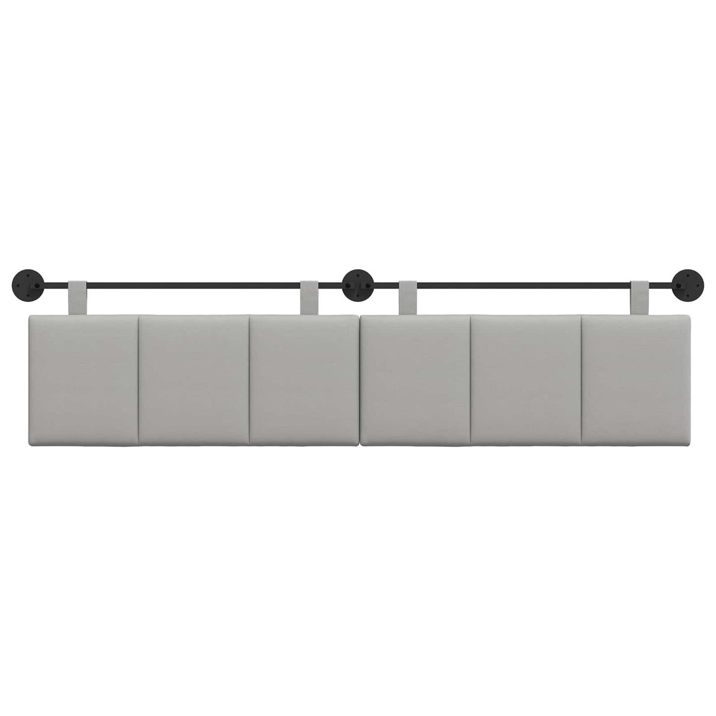 Hangend Hoofdeinde Gestreept Wolkengrijs 210 x 55 x 5 cm Stof