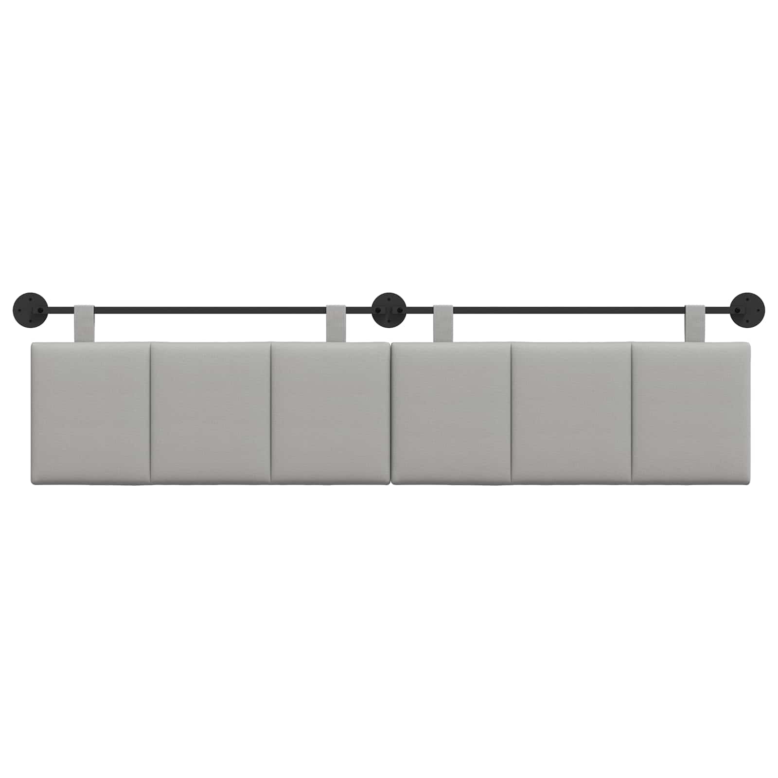 Hangend Hoofdeinde Gestreept Wolkengrijs 210 x 55 x 5 cm Stof