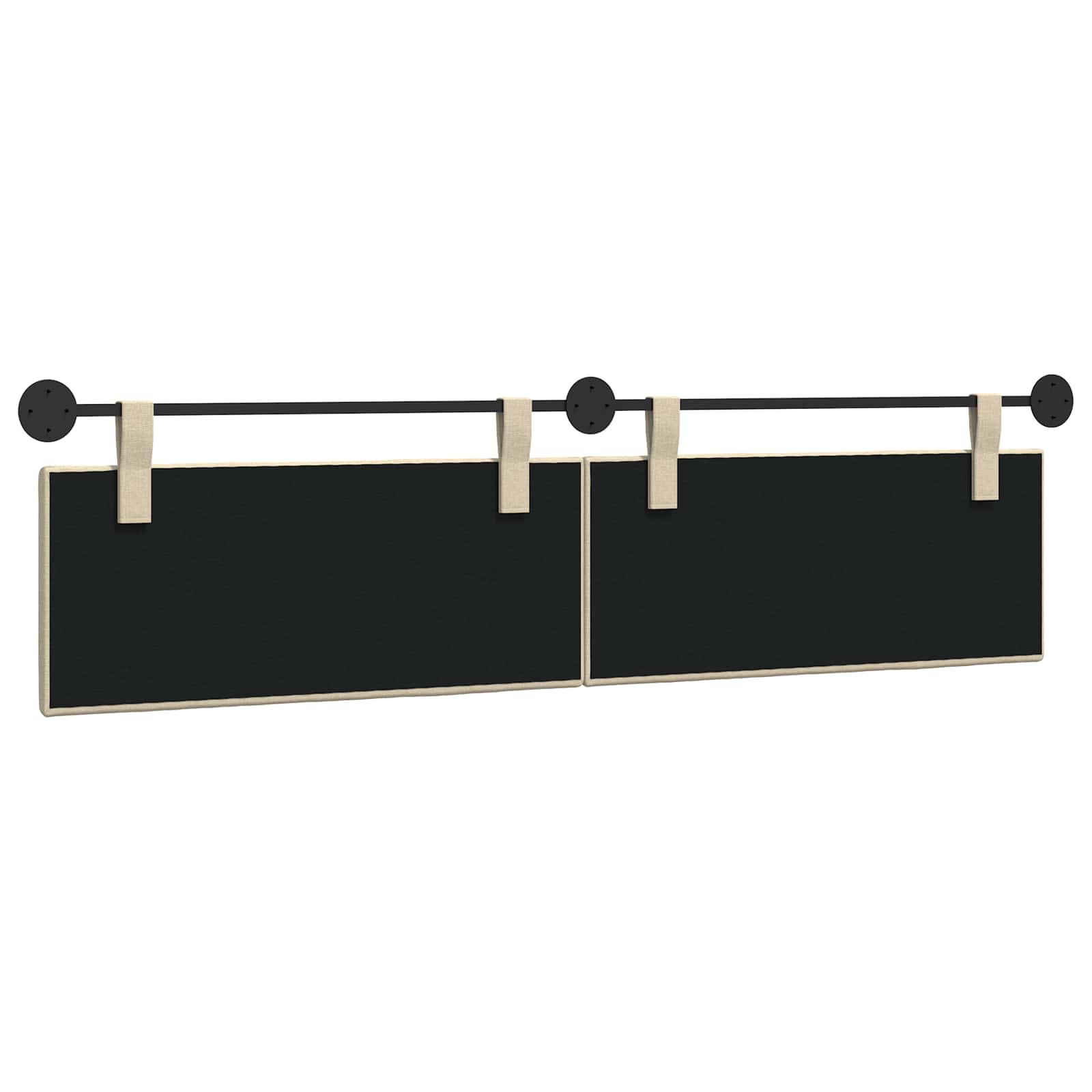 Hangend Hoofdeinde Wandgemonteerd Crème 210 x 55 x 5 cm Stof