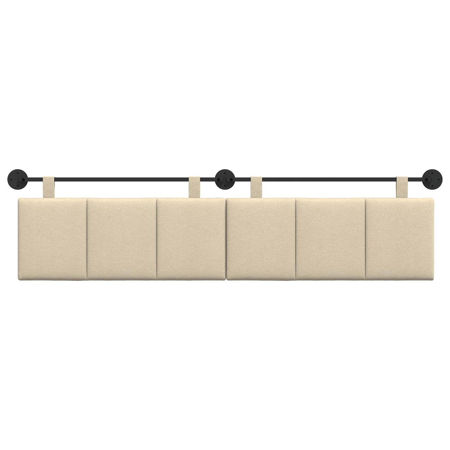 Hangend Hoofdeinde Wandgemonteerd Crème 210 x 55 x 5 cm Stof