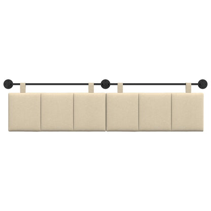 Hangend Hoofdeinde Wandgemonteerd Crème 210 x 55 x 5 cm Stof