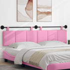 Hoofdbord 210x55x5 cm stof roze