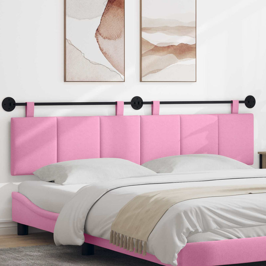 Hangend Hoofdeinde Wandgemonteerd Roze 210 x 55 x 5 cm Stof