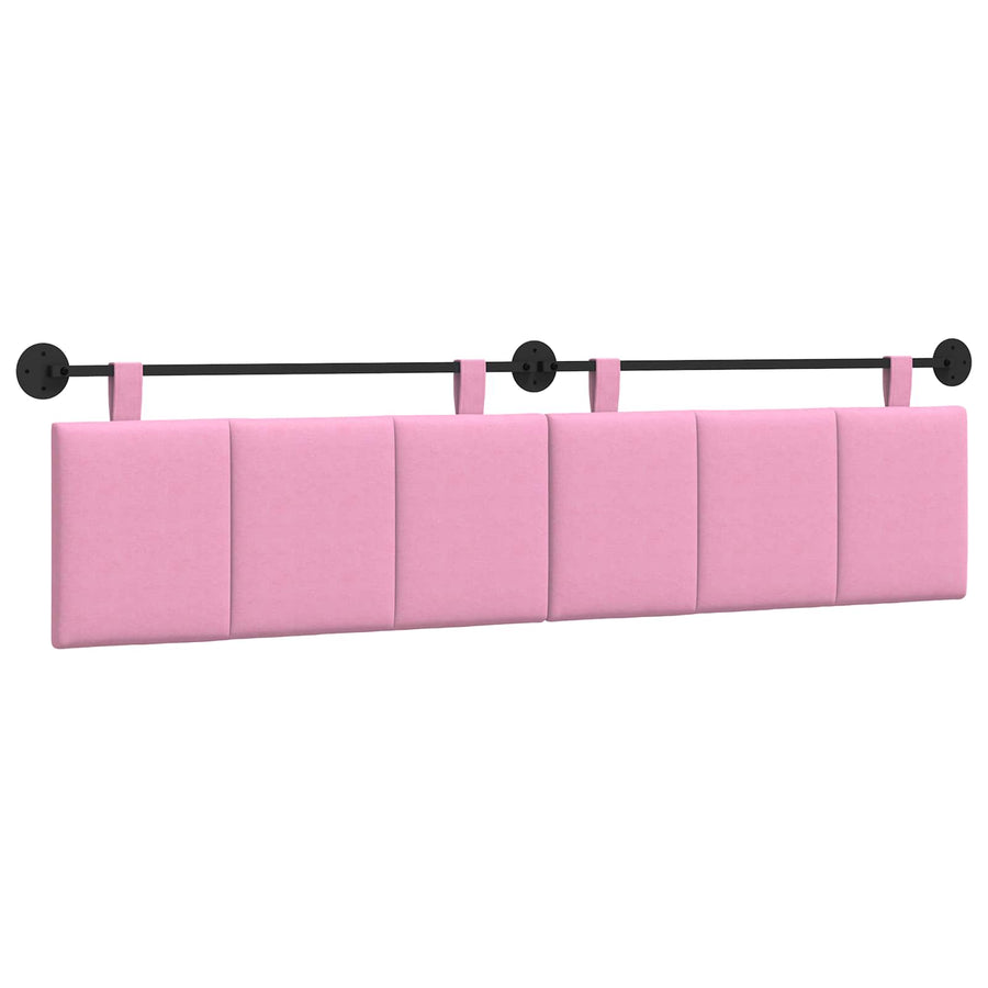 Hangend Hoofdeinde Wandgemonteerd Roze 210 x 55 x 5 cm Stof