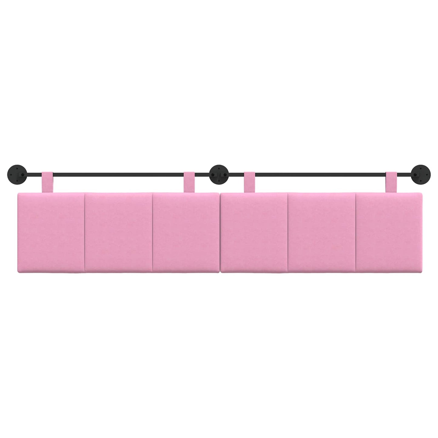 Hangend Hoofdeinde Wandgemonteerd Roze 210 x 55 x 5 cm Stof