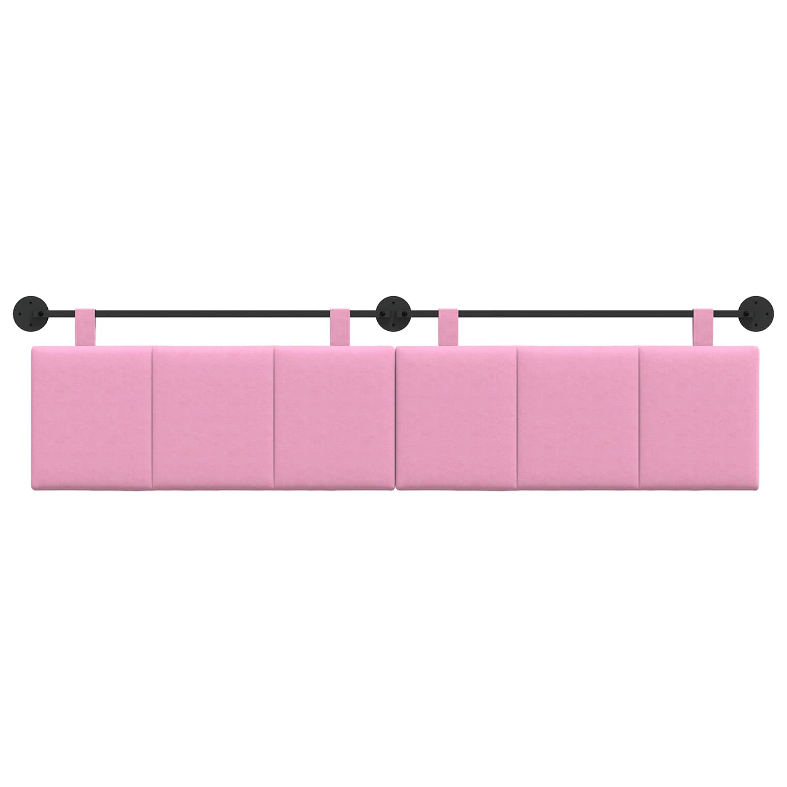 Hangend Hoofdeinde Wandgemonteerd Roze 210 x 55 x 5 cm Stof