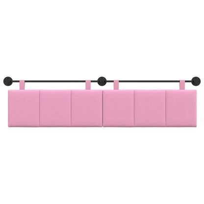 Hangend Hoofdeinde Wandgemonteerd Roze 210 x 55 x 5 cm Stof