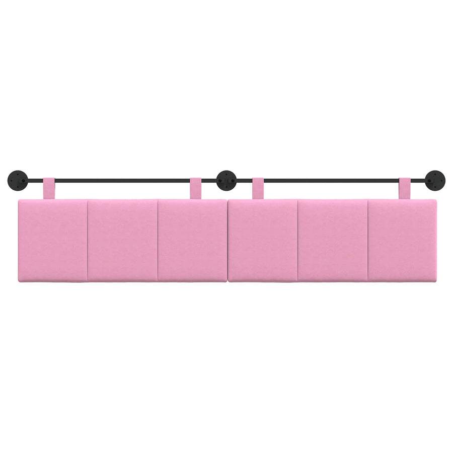 Hangend Hoofdeinde Wandgemonteerd Roze 210 x 55 x 5 cm Stof
