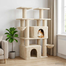 Kattenboom met sisal krabpalen 2 st Crèmekleurig 147 cm